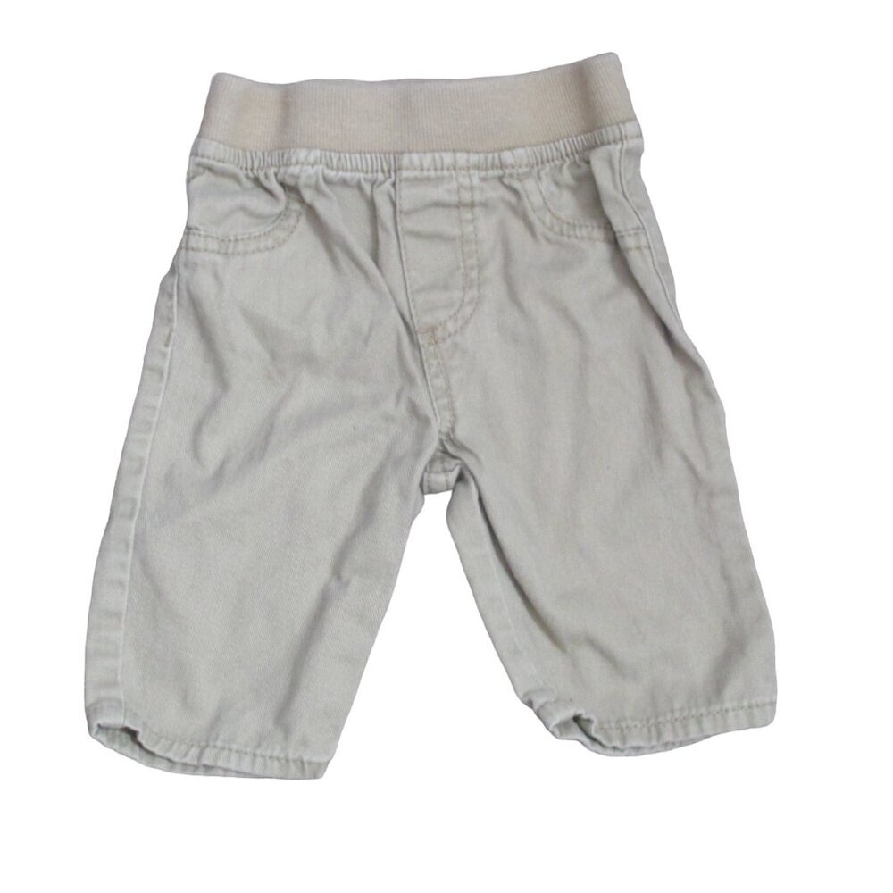 Circo Pull On Khaki Pants Infant Boys Size 3M Tan Beige‎ Elastic Jogger Bottoms